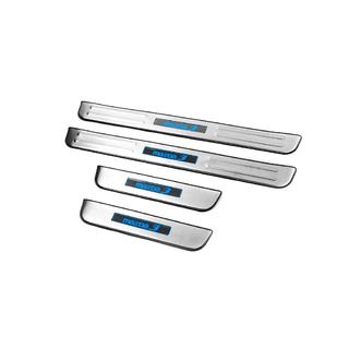 Placas de umbral Libao LED (4 uds, acero inoxidable) foto 2