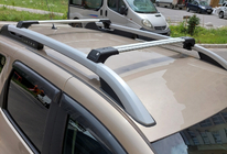 Renault Duster 2008–2017 Barras de techo para rieles con llave Skybar V1 (2014-2018, 2 uds) 2014-2018, Gris foto 1