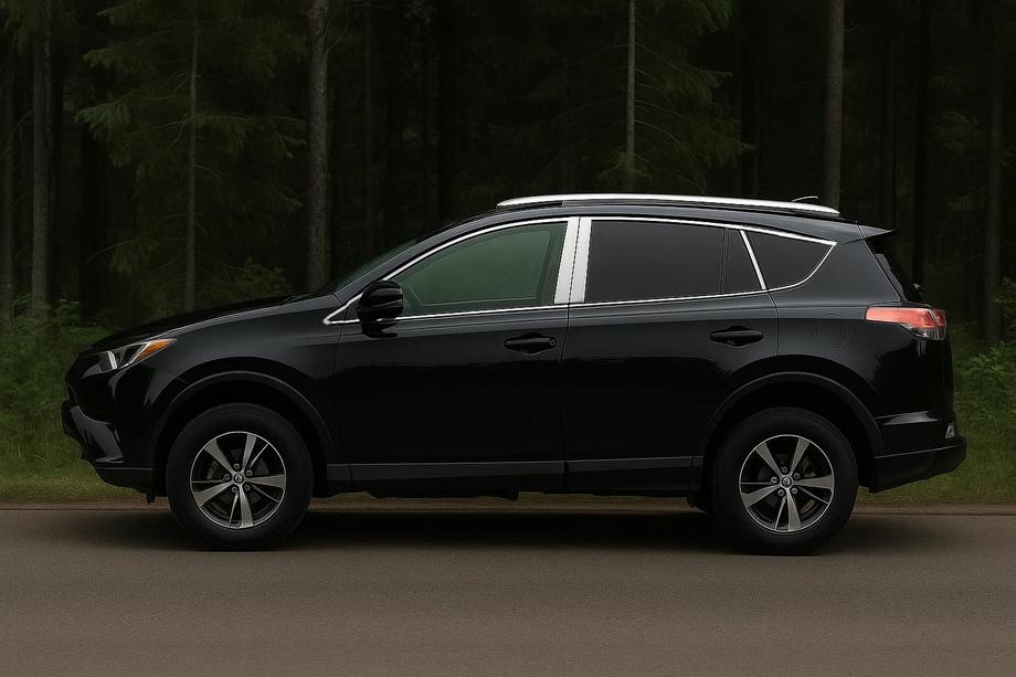 Toyota Rav 4 2013-2018 Juego completo de molduras cromadas para ventanas Image