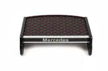 Mercedes Vito W639 2004-2014 Estante para salpicadero (Negro con costura roja) foto 2