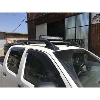 Barras de techo con travesaños (2 uds, negras) foto 2