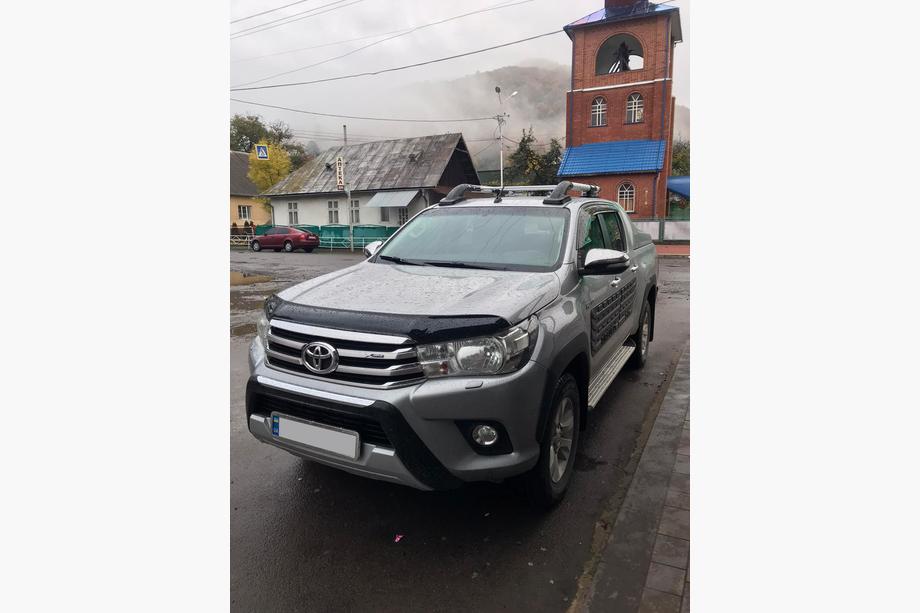Toyota Hilux 2015- Barras de techo con travesaños (2 uds, Cromo) Foto 4