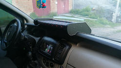 Opel Vivaro 2001–2015 Estante de salpicadero (2001-2010, Negro con costura roja) foto 7