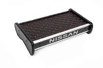 Nissan Primastar 2002-2014 Estante de salpicadero (2001-2010, Negro con costura roja) foto 3
