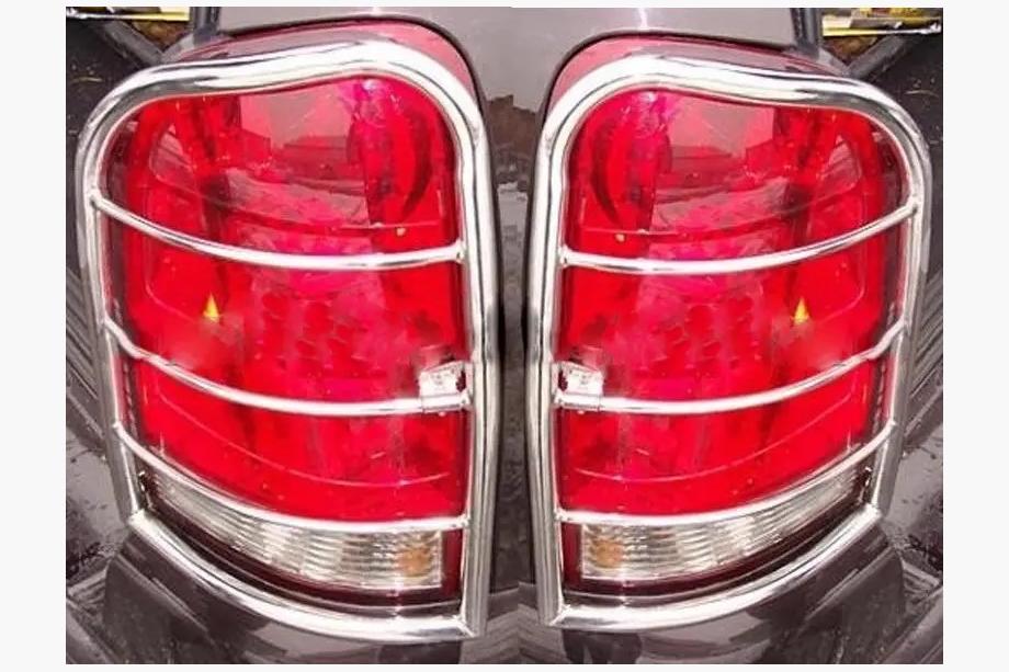 SsangYong Rexton I 2001-2017 Protecciones de pilotos traseros 2006-2012 acero inoxidable Foto 5