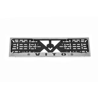 Marco de Matrícula Cromo (1 ud, Acero Inoxidable) Mercedes Vito W639 2004-2014 foto 3