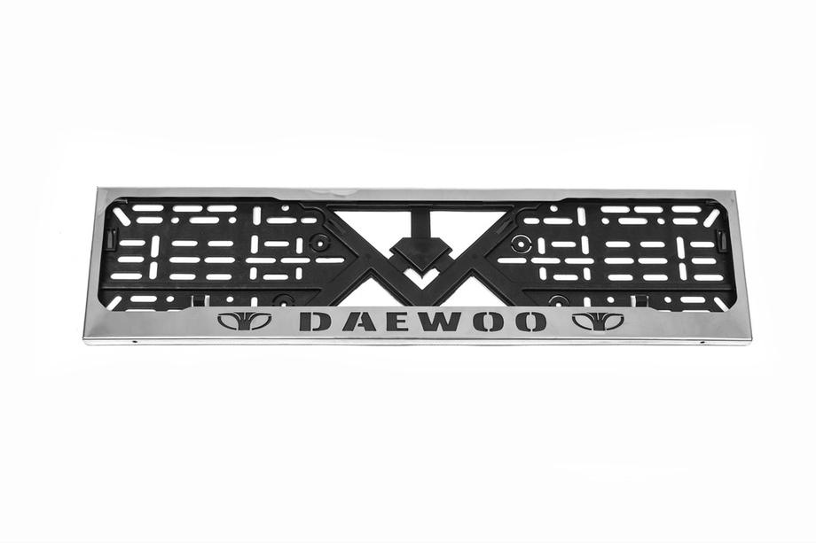 Daewoo Marco de matrícula cromado Daewoo (1 ud, acero inoxidable) Image