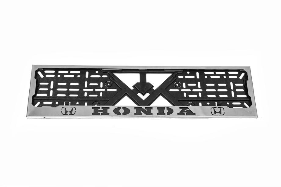 Honda Portaplacas Cromado Honda (1 ud, Acero Inoxidable) Foto 1