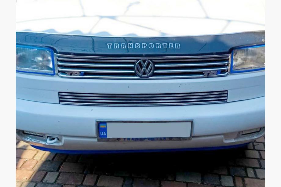 Volkswagen T4 Caravelle/Multivan 1990–2003 Marco de matrícula cromo Transporter (1 ud, acero inoxidable) Foto 1