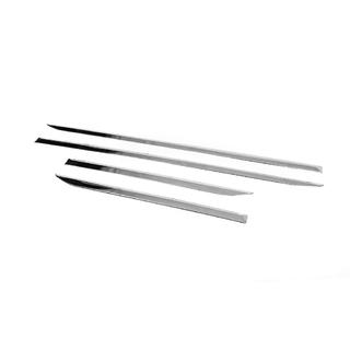 Cubiertas para molduras de puerta (4 uds, acero inoxidable) foto 4