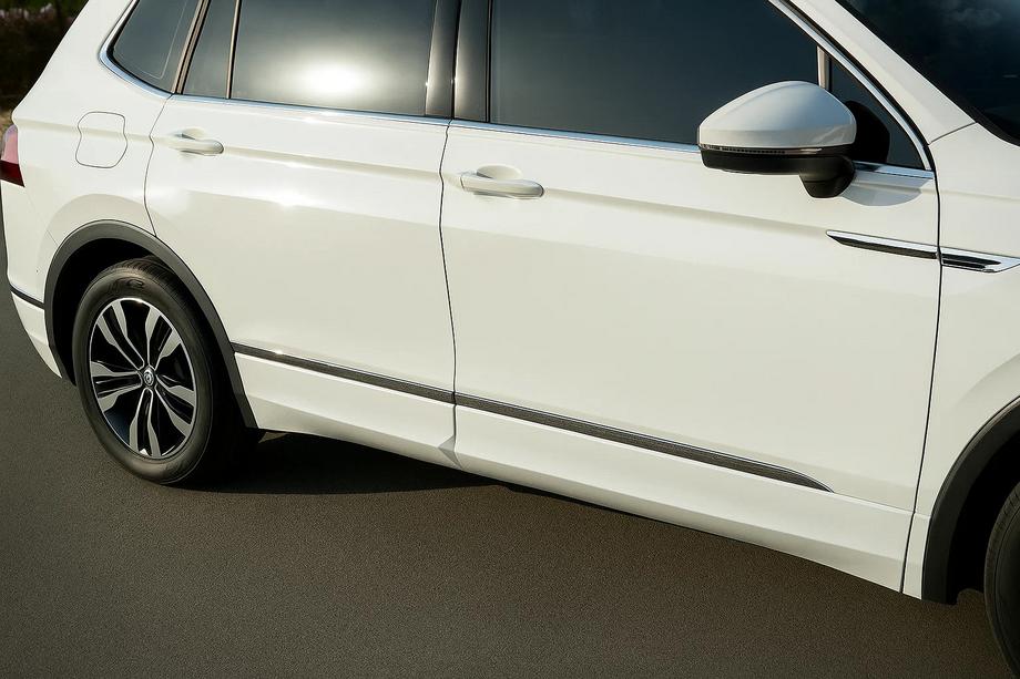 Volkswagen Tiguan 2016-2023 Molduras de puerta Carmos (4 uds, acero inoxidable) Foto 4
