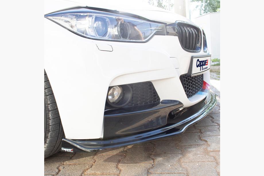 BMW 3 Series F30/F31 2012-2019 Labio spoiler delantero EuroCap (negro, para M-Performance) Foto 2