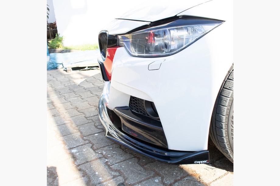 BMW 3 Series F30/F31 2012-2019 Labio spoiler delantero EuroCap (negro, para M-Performance) Foto 3
