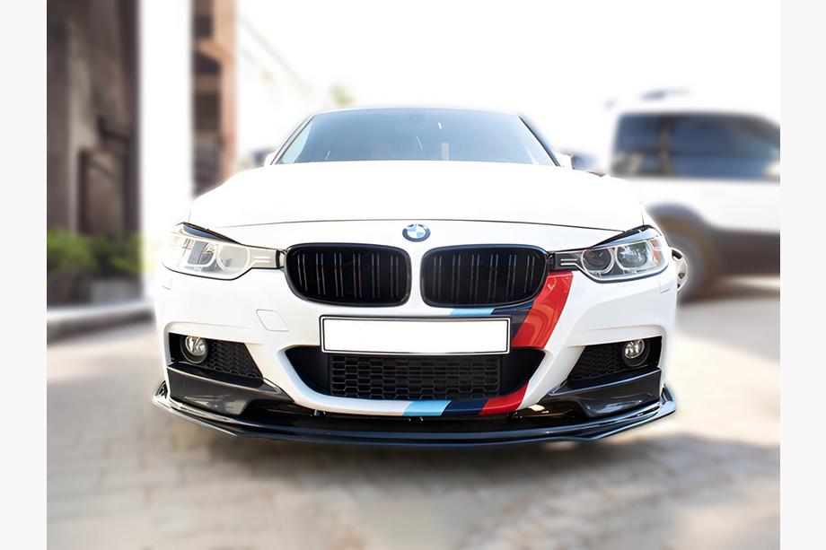 BMW 3 Series F30/F31 2012-2019 Labio spoiler delantero EuroCap (negro, para M-Performance) Foto 1