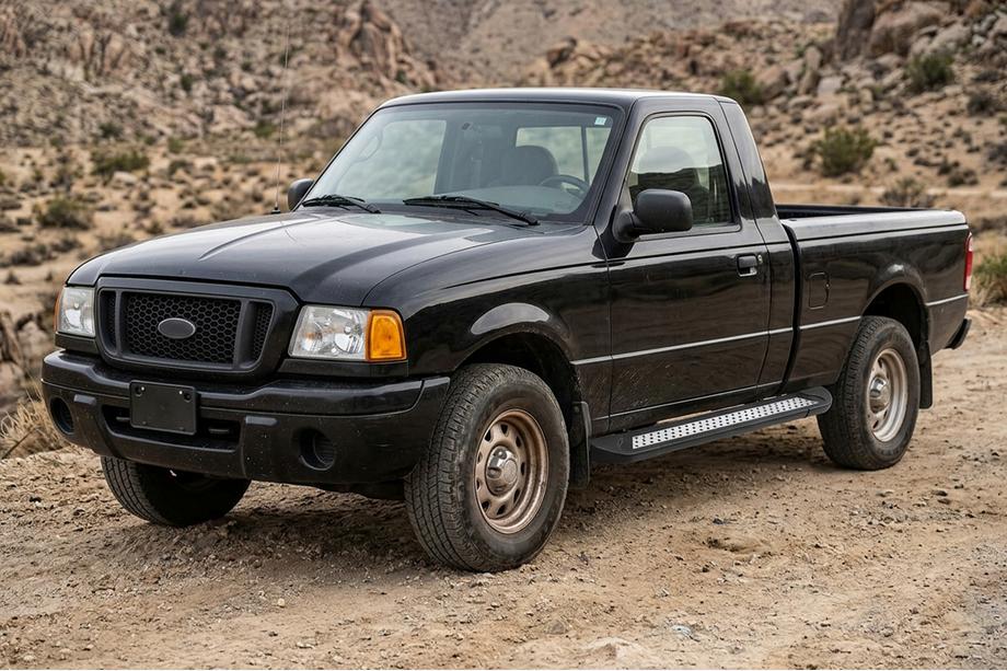 Ford Ranger 2002-2006 Estribos Laterales Vision New Black (2 uds., Aluminio) Foto 1