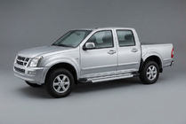 Isuzu D-Max 2002-2011 Estribos Laterales Vision New Grey (2007-2012, 2 uds., Aluminio) foto 1