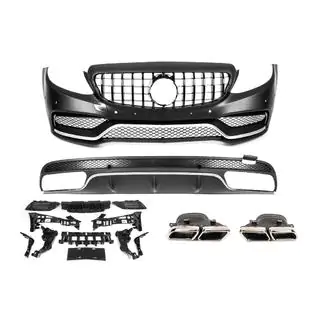 Kit de carrocería con difusor V1 (AMG C63-design 2014-2018) Mercedes C-class W205 2014-2021 foto 1
