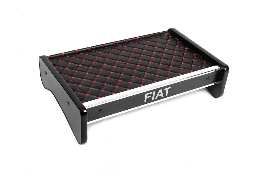 Fiat Ducato 2006-2025 Estante para salpicadero (Negro con costura roja) Foto 2