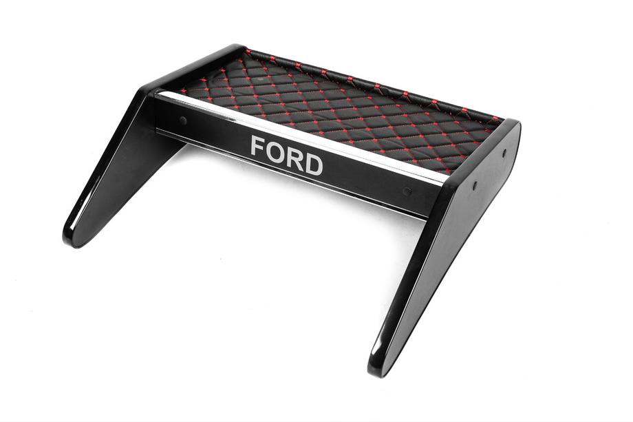 Ford Transit 2000–2014 Estante para salpicadero (Negro con costura roja) Image