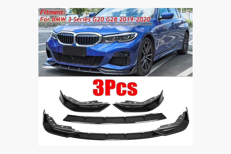 BMW 3 Series G20/G21 2018- Labio delantero 1234 Upgrade (negro) Foto 1
