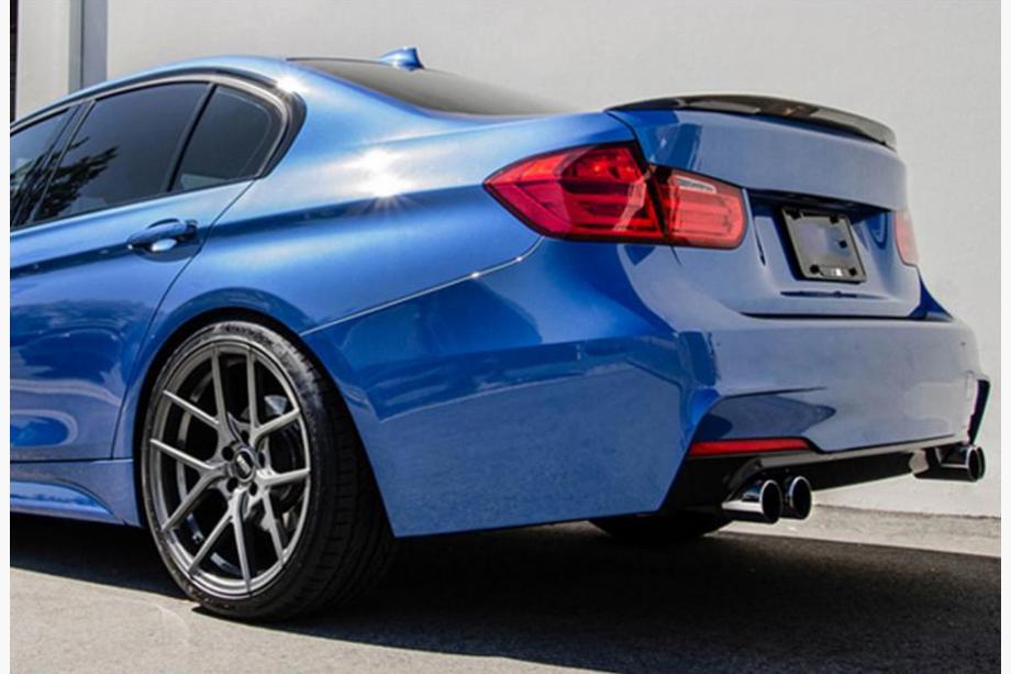 BMW 3 Series F30/F31 2012-2019 Alerón LIP V2 (1234 Upgrade, Negro) Foto 2