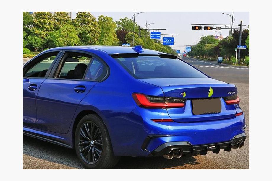 BMW 3 Series G20/G21 2018- Alerón de luneta LIP (1234 Upgrade, Negro) Foto 2