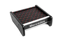 Mercedes Vito W638 1996-2003 Estante para salpicadero (Negro con costura roja) foto 3