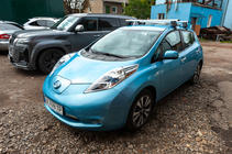 Nissan Leaf 2010-2017 Baca de techo para techo liso (cromo, par) foto 8