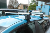 Nissan Leaf 2010-2017 Baca de techo para techo liso (cromo, par) foto 6