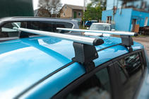 Nissan Leaf 2010-2017 Baca de techo para techo liso (cromo, par) foto 7