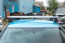Nissan Leaf 2010-2017 Baca de techo para techo liso (cromo, par) foto 5