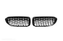 BMW Serie 5 G30/G31 2017–2023 Entradas de rejilla Diamond Silver V2 (2017-2020, Borde negro) foto 2