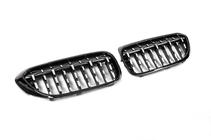 BMW Serie 5 G30/G31 2017–2023 Entradas de rejilla Diamond Silver V2 (2017-2020, Borde negro) foto 4