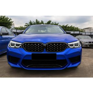 Entradas de rejilla Diamond Silver V2 (2017-2020, Borde negro) BMW Serie 5 G30/G31 2017–2023 foto 1