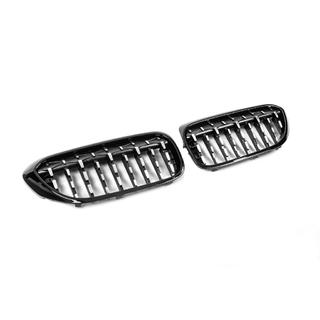 Entradas de rejilla Diamond Silver V2 (2017-2020, Borde negro) BMW Serie 5 G30/G31 2017–2023 foto 4