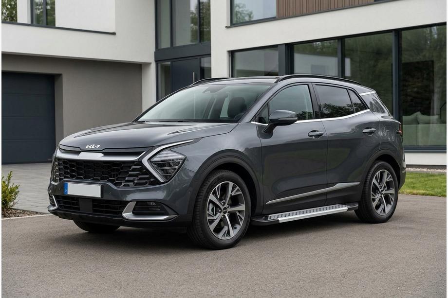 Kia Sportage 2021- Estribos Laterales Vision New Grey (2 uds., Aluminio) Image