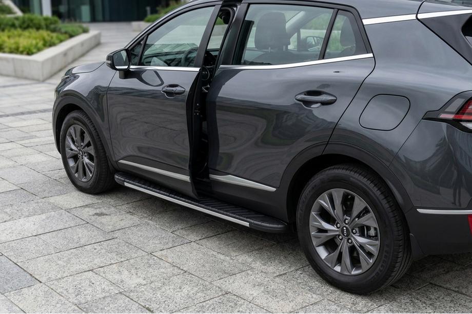 Kia Sportage 2021- Estribos Laterales Bosphore Grey (2 uds., Aluminio) Image