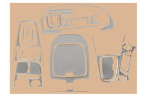Nissan Almera N16 2000-2006 Embellecedores de salpicadero 00-03 (Aluminio) foto 1