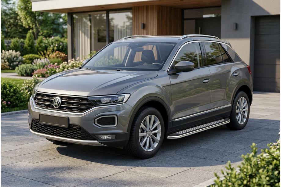 Volkswagen T-Roc 2017-2025 Estribos Laterales Maydos V2 (2 uds., Aluminio y Acero Inoxidable) Image