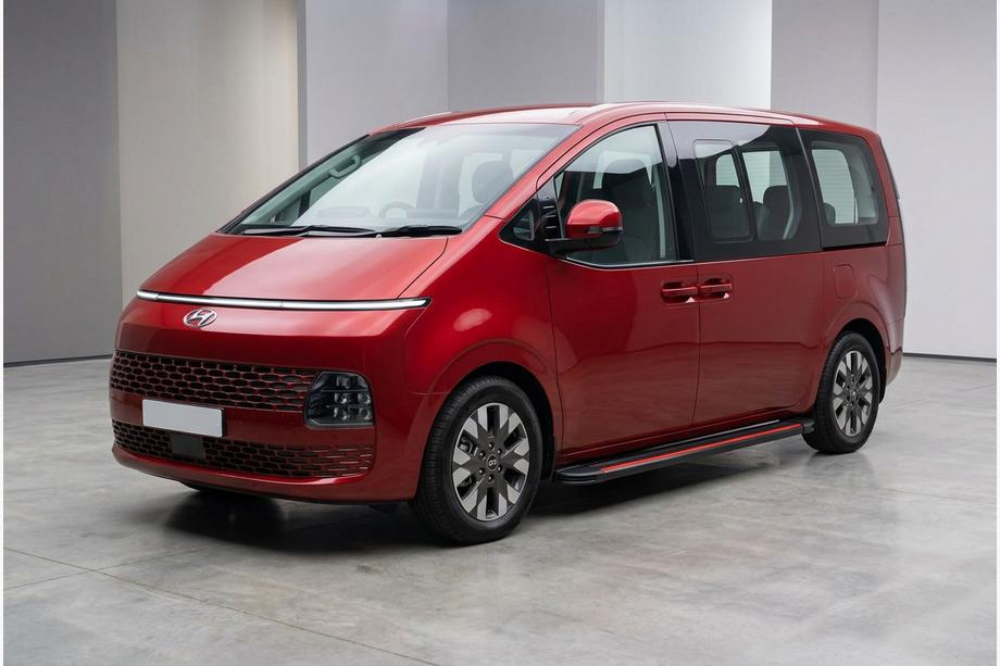 Hyundai Staria 2021- Estribos Laterales Maya Red (2 uds., Aluminio) Image