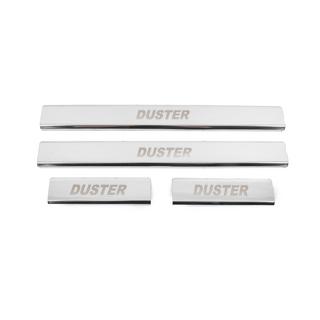 Protector de umbral de puerta de acero inoxidable Carmos V2 (4 uds) Dacia Duster 2008-2018 foto 1