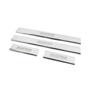 Protector de umbral de puerta de acero inoxidable Carmos V2 (4 uds) Dacia Duster 2008-2018 foto 2