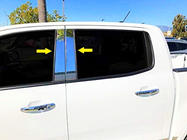 Ford Ranger 2011–2022 Molduras de Acero Inoxidable para Pilares de Puerta foto 1