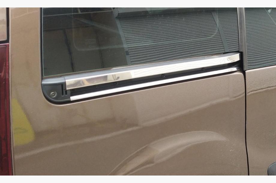 Peugeot Partner Tepee 2008-2018 Molduras de acero inoxidable para puertas correderas (4 uds.) Foto 2