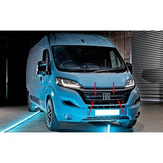 Cubiertas de rejilla delantera 2022+ (3 piezas, acero inoxidable) Fiat Ducato 2006-2025 foto 1
