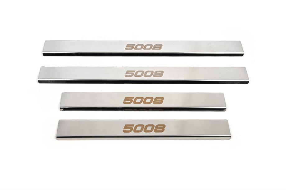 Peugeot 5008 2016-2023 Protector de umbral Carmos (4 uds, acero inoxidable) Foto 1