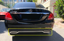 Mercedes C-class W205 2014-2021 Protector de Parachoques Trasero V1 Acero Inoxidable foto 1