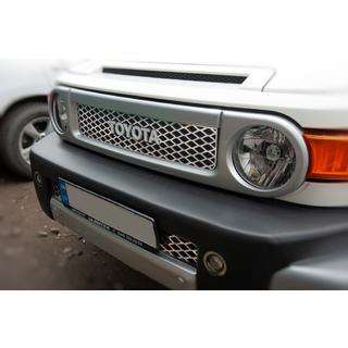 Cubiertas cromadas para parrilla (acero inoxidable) Toyota FJ Cruiser 2006-2022 foto 3