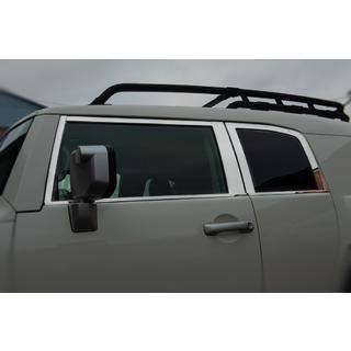 Juego de molduras para ventanas acero inoxidable 16 piezas Toyota FJ Cruiser 2006-2022 foto 3