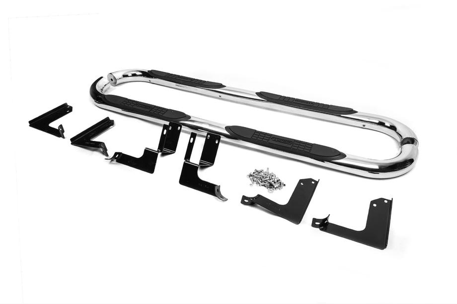 GreatWall Haval/Hover H3 2005-2013 Barras Laterales B240601 80mm (2 uds, acero inoxidable) Image